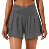 image:imagePrinStory Athletic Shorts for Women Flowy 2 in 1 Running Shorts 6 XSXLDark Gray