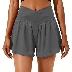 image:imagePrinStory Athletic Shorts for Women Flowy 2 in 1 Running Shorts 6 XSXLDark Gray