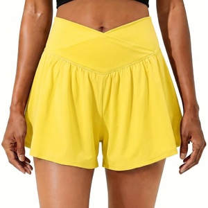 image:imagePrinStory Athletic Shorts for Women Flowy 2 in 1 Running Shorts 6 XSXLGolden Yellow