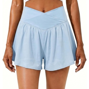 image:imagePrinStory Athletic Shorts for Women Flowy 2 in 1 Running Shorts 6 XSXLGray Blue