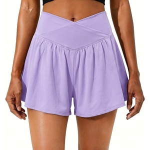 image:imagePrinStory Athletic Shorts for Women Flowy 2 in 1 Running Shorts 6 XSXLPurple