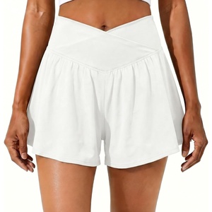 image:imagePrinStory Athletic Shorts for Women Flowy 2 in 1 Running Shorts 6 XSXLWhite