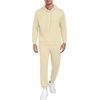 image:imagePrinStory Mens Tracksuit Hoodie Sweatsuits Jogging Suits Casual OutfitsBeige