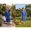 image:imagePrinStory Mens Lightweight Robe Soft Knit Kimono Long Bathrobe LoungewearBlack