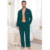 image:imagePrinStory Mens Pajamas Set Long Sleeve Button Down Sleepwear Pjs S2XL1christmas Green