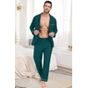image:imagePrinStory Mens Pajamas Set Long Sleeve Button Down Sleepwear Pjs S2XL1christmas Green