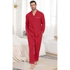 image:imagePrinStory Mens Pajamas Set Long Sleeve Button Down Sleepwear Pjs S2XL1christmas Red