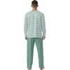 image:imagePrinStory Mens Pajamas Set Long Sleeve Henley Pjs S3XLCyan Stripe