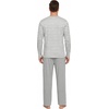 image:imagePrinStory Mens Pajamas Set Long Sleeve Henley Pjs S3XLGray Stripe