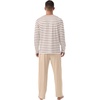 image:imagePrinStory Mens Pajamas Set Long Sleeve Henley Pjs S3XLKhaki Stripe