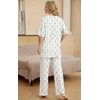 image:imagePrinStory Pajamas for Women Soft Pjs Lounge Set S4XLFpwhite Color Block