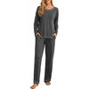 image:imagePrinStory Womens Pajama Sets 2026 Lounge Sets 2 Piece Pjs S2XLDark Gray