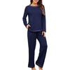 image:imagePrinStory Womens Pajama Sets 2026 Lounge Sets 2 Piece Pjs S2XLNavy Blue