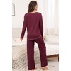 image:imagePrinStory Womens Pajama Sets 2026 Lounge Sets 2 Piece Pjs S2XLWine Red