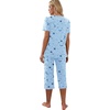 image:imagePrinStory Womens Pajama Sets Capri Pjs Soft Lounge Sets S4XLBlue Star