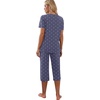 image:imagePrinStory Womens Pajama Sets Capri Pjs Soft Lounge Sets S4XLDotnavy Blue
