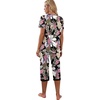 image:imagePrinStory Womens Pajama Sets Capri Pjs Soft Lounge Sets S4XLFpbig Leaf Pink