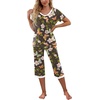 image:imagePrinStory Womens Pajama Sets Capri Pjs Soft Lounge Sets S4XLFpbk Leaf Butterfly