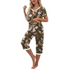 image:imagePrinStory Womens Pajama Sets Capri Pjs Soft Lounge Sets S4XLFpbk Leaf Butterfly