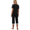 image:imagePrinStory Womens Pajama Sets Capri Pjs Soft Lounge Sets S4XLFpblack Letter Coffee