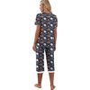 image:imagePrinStory Womens Pajama Sets Capri Pjs Soft Lounge Sets S4XLFpblue Leaf Flower