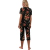 image:imagePrinStory Womens Pajama Sets Capri Pjs Soft Lounge Sets S4XLFpbrown Black