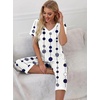 image:imagePrinStory Womens Pajama Sets Capri Pjs Soft Lounge Sets S4XLFpdot Vertical Line
