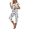 image:imagePrinStory Womens Pajama Sets Capri Pjs Soft Lounge Sets S4XLFpdot Vertical Line