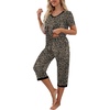 image:imagePrinStory Womens Pajama Sets Capri Pjs Soft Lounge Sets S4XLFpgray Ld Print