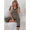 image:imagePrinStory Womens Pajama Sets Capri Pjs Soft Lounge Sets S4XLFpgray Ld Print