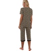 image:imagePrinStory Womens Pajama Sets Capri Pjs Soft Lounge Sets S4XLFpleopard Khaki