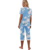 image:imagePrinStory Womens Pajama Sets Capri Pjs Soft Lounge Sets S4XLFplight Blue