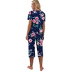 image:imagePrinStory Womens Pajama Sets Capri Pjs Soft Lounge Sets S4XLFpnavy Blue