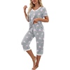 image:imagePrinStory Womens Pajama Sets Capri Pjs Soft Lounge Sets S4XLFppink Star