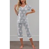 image:imagePrinStory Womens Pajama Sets Capri Pjs Soft Lounge Sets S4XLFppink Star