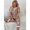 image:imagePrinStory Womens Pajama Sets Capri Pjs Soft Lounge Sets S4XLFppl Orange Paisley