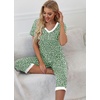 image:imagePrinStory Womens Pajama Sets Capri Pjs Soft Lounge Sets S4XLFpspot Green