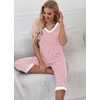image:imagePrinStory Womens Pajama Sets Capri Pjs Soft Lounge Sets S4XLFpspot Pink