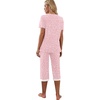 image:imagePrinStory Womens Pajama Sets Capri Pjs Soft Lounge Sets S4XLFpspot Pink