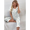image:imagePrinStory Womens Pajama Sets Capri Pjs Soft Lounge Sets S4XLFpwhite Color Block