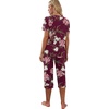 image:imagePrinStory Womens Pajama Sets Capri Pjs Soft Lounge Sets S4XLFpwine Red