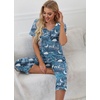 image:imagePrinStory Womens Pajama Sets Capri Pjs Soft Lounge Sets S4XLGood Night Blue