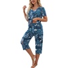 image:imagePrinStory Womens Pajama Sets Capri Pjs Soft Lounge Sets S4XLGood Night Blue