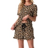 image:imagePrinStory Womens Pajama Sets Cute Pjs Short Sleeve Top Ruffle ShortsFpapricot Ld Print