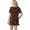image:imagePrinStory Womens Pajama Sets Cute Pjs Short Sleeve Top Ruffle ShortsFpld Star Bow