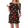 image:imagePrinStory Womens Pajama Sets Cute Pjs Short Sleeve Top Ruffle ShortsFpld Star Bow