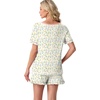 image:imagePrinStory Womens Pajama Sets Cute Pjs Short Sleeve Top Ruffle ShortsFpwh Colorful Flower