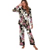 image:imagePrinStory Womens Pajama Sets Long Pjs Soft Lounge Sets XS4XLFpbig Leaf Pink