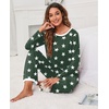 image:imagePrinStory Womens Pajama Sets Long Pjs Soft Lounge Sets XS4XLFpdark Green Wh Star