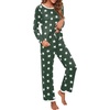 image:imagePrinStory Womens Pajama Sets Long Pjs Soft Lounge Sets XS4XLFpdark Green Wh Star